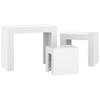  Sliding Tables, 3 Pcs., White Gloss