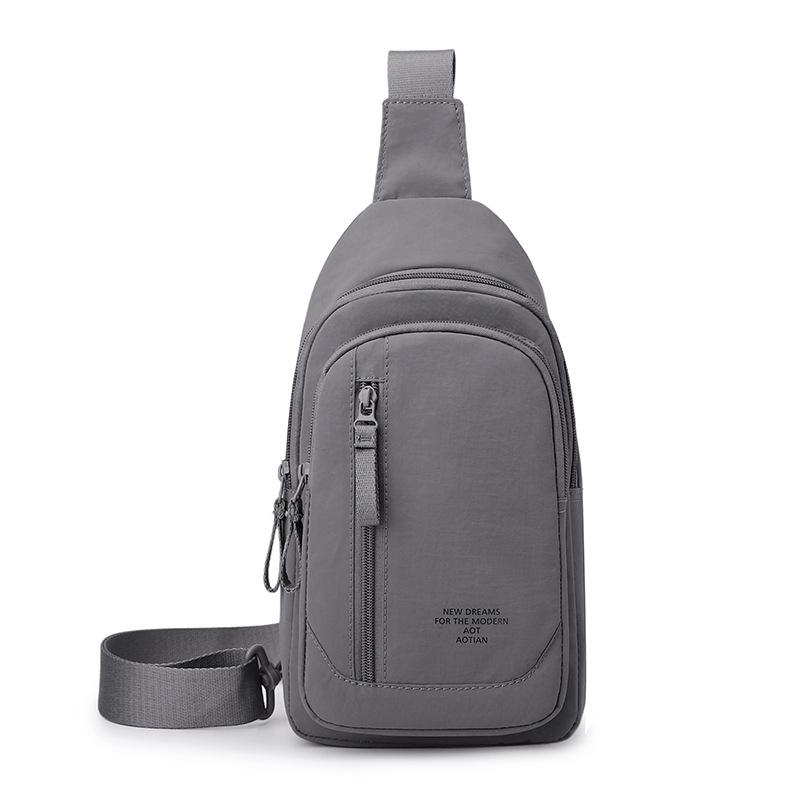 

Durable Oxford Fabric Chest Bag with Multiple Pockets – Lightweight Crossbody Sling Backpack for Men and Women темно-сірий