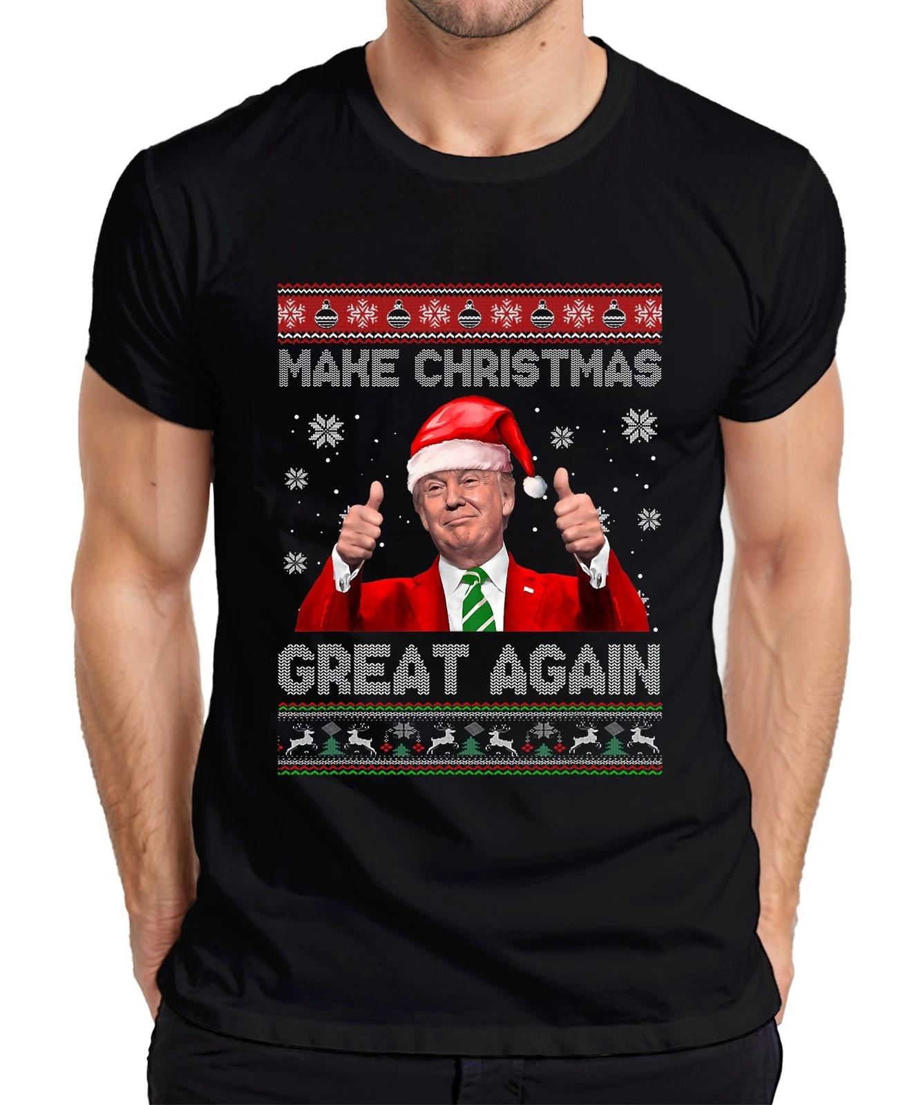 Make Christmas Great Again Santa Claus Daumen hoch lustig Herren T-Shirt S