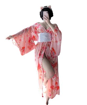 3dílná sada Yukata Cosplay Sexy dlouhé kimono japonské oblečení One Piece Cosplay Extrémně sexy erotické Kostýmy roztomilé spodní prádlo Kostým erotického spodního prádla