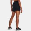 Under Armour Solid Color Elastic Waist 2-In-1 Running Shorts Women Bottoms Black 1376759-001
