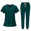 Unisex Beauty Salon Scrub Set: Short Sleeve, Stretch, ICU-Ready