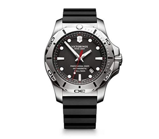 

[Victorinox] Watch I.N.O.X. PROFESSIONAL DIVER Stainless Steel Case (316LForged) Black Dial Black Rubber Strap 241733 Men s Regular Import Black