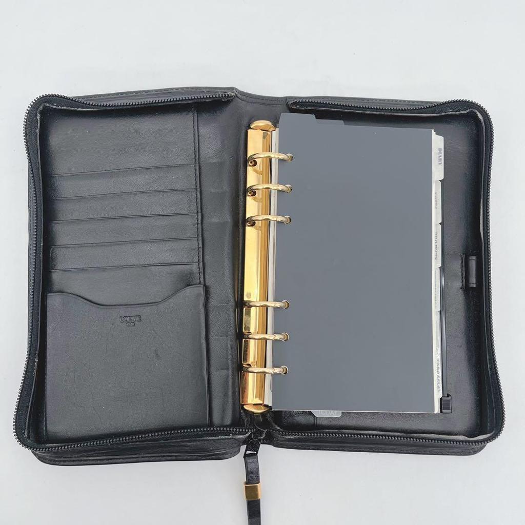 Used LOEWE Agenda, Agenda Cover, Anagram, Leather, Black