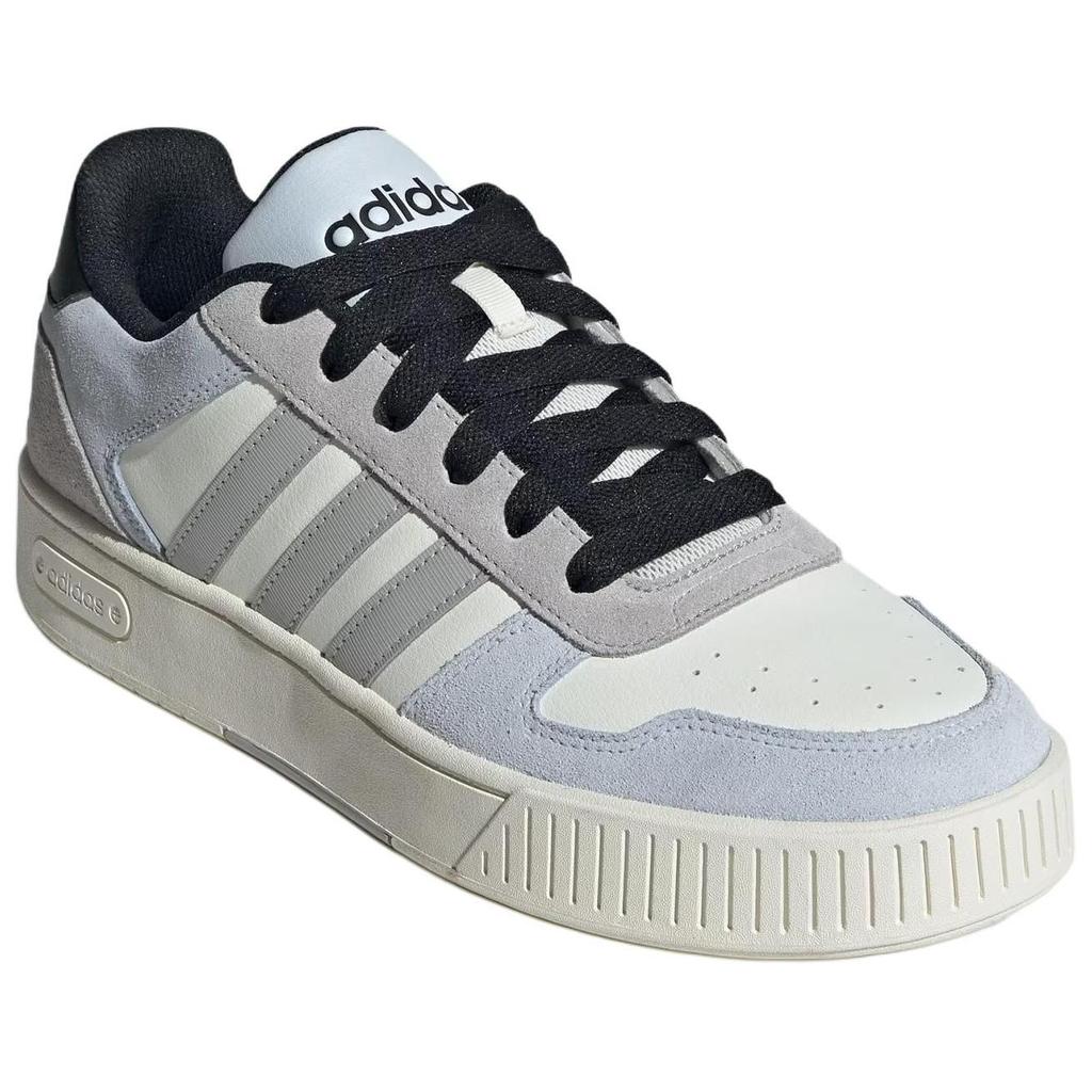 adidas Neo D PAD Anti Slip Wear Resistant Low Top Skateboard Shoes Unisex White Gray Blue Sneakers JR8327