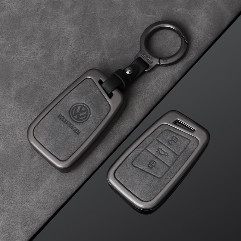 For VOLKSWAGEN VW Zinc Alloy Leather Car Key Cover For VW Volkswagen Magotan iguan MK2 Passat B8 CC Passat B8 Remote Fob Protect