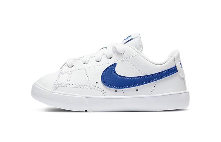 Nike Blazer Slip Resistant Abrasion Resistant Slip Resistant Abrasion Resistant Low Top Toddler Shoes White Blue CZ7581-100