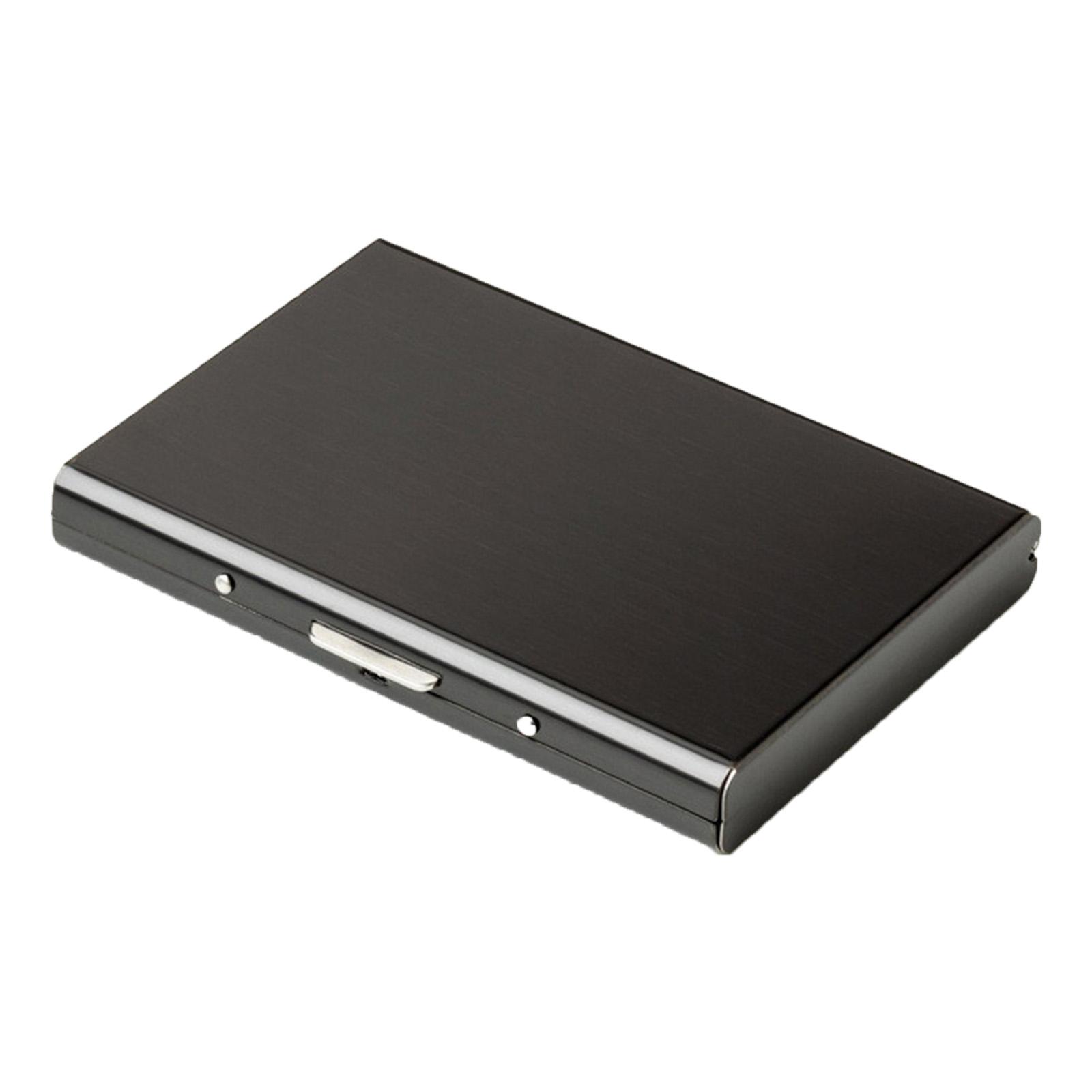 

Credit Card Protector Slim Metal Business Card Case For Women Or Men One Size чёрный