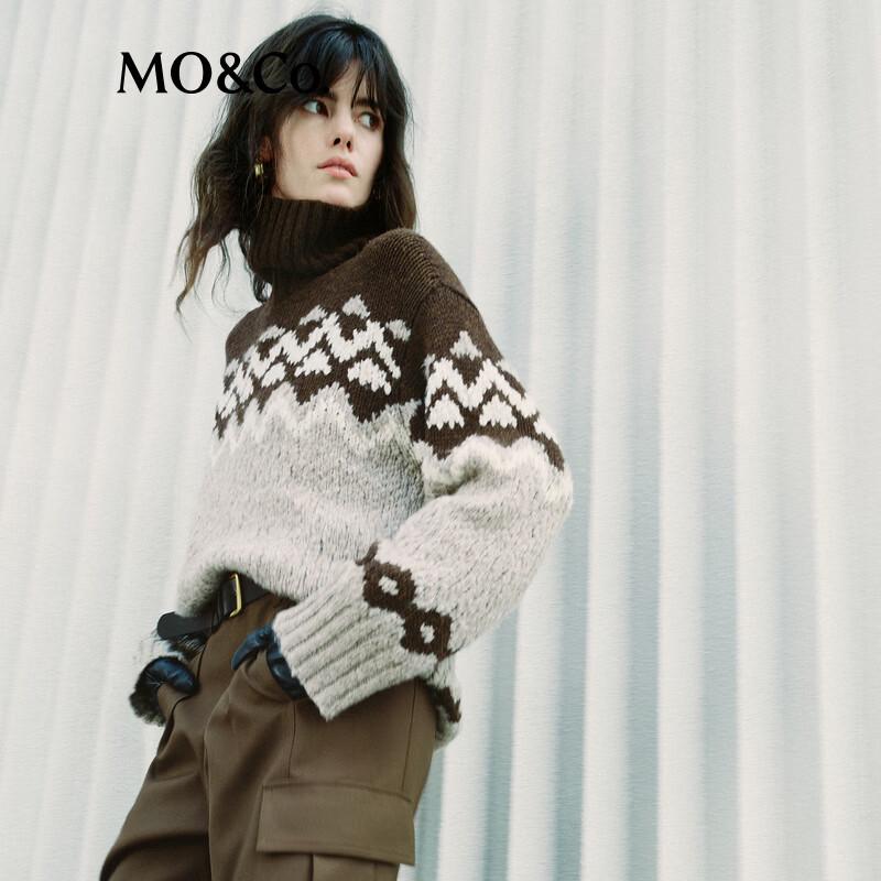 MO&Co. High Neck Wool Sweater