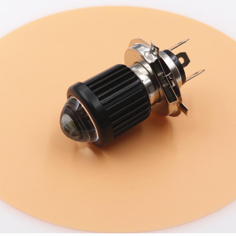 Faro de motocicleta de alto brillo y combo de luz antiniebla/freno, blanco/amarillo, BA20D/H4 con lente