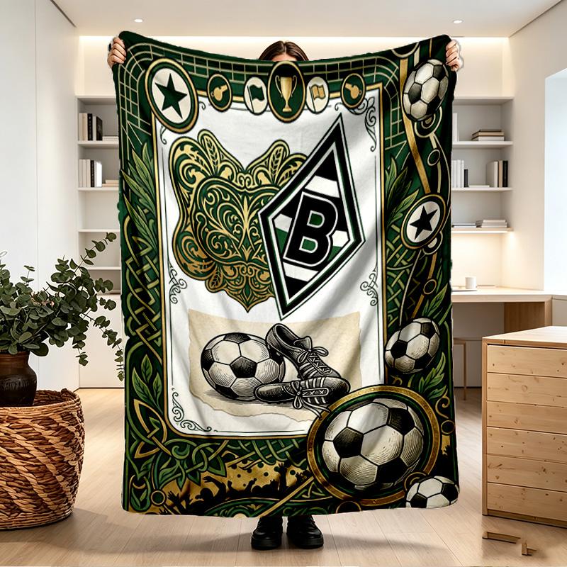 Borussia Monchengladbach Print Blanket - Soft & Comfortable, for Bedroom, Travel, Sofa, Home Decoration - Birthday Christmas Gift for Friend