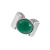 1pc Pilot Agate Retror Rings for Women Couples Minimalist Broadside Jewelry Gift Party Accessories