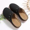 2025 Women's Thick-Soled Closed-Toe Backless Casual Slippers, Plus Size Round-Toe Summer Design