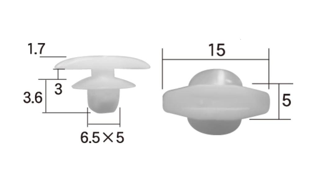 Boston BC5812 Auto Parts Weatherstrip Clips, White, 10 Per Bag