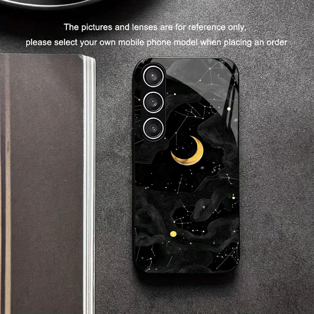 Night Sky Protective Exquisite High-end PhoneCase Glass TPU PhoneCase for Samsung Galaxy S26 S25 S24 S23 S22 S21 FE,Ultra,Plus