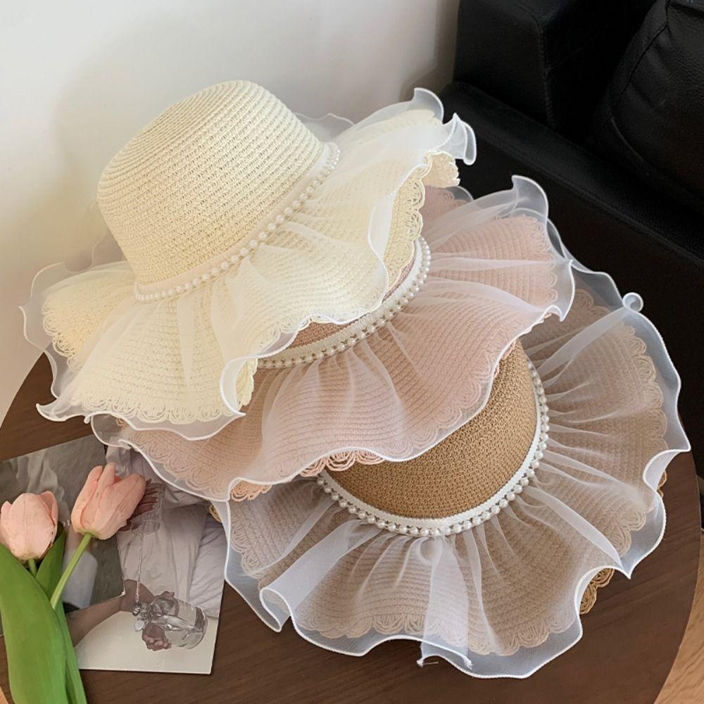 Sun Protection Sun Hat Wide Brim Beach Hat Fashion Straw Hat  for Women