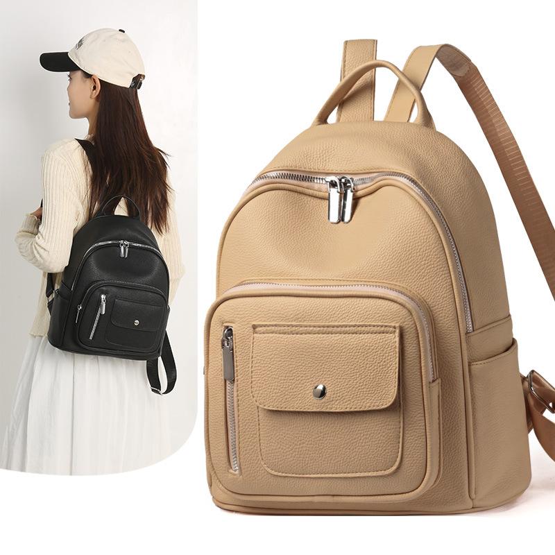 Schoolbag1011 New PU Large Capacity Casual Backpack Fashion Going Out Women's Backpack Student Bag
