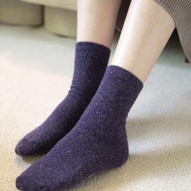 SNOOZY Lambswool Gradient Socks - Purple