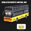 1/30 Rc School Bus High Speed Car 4Ch Lights Tour Bus Model Remote Control Double Decker Sightseeing Vehicle Kids Toys Gifts