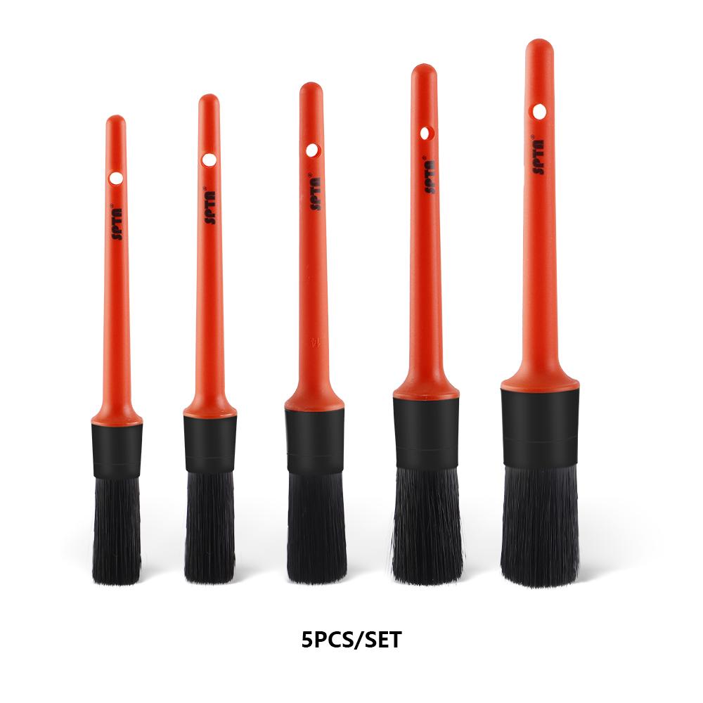 

SPTA 5pcs/set Sharpening Wire Car Detailing Brush Car Cleaning Detailing Set Dashboard Air Outlet Cleaning Brush 1 Set Orange Brush