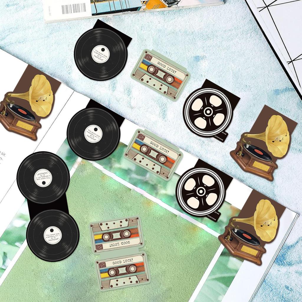 4pz Segnalibri Pittura Retrò per Libri Oggetti Vintage Panorami Fermagli Magnetici per Pagine Segnalibro Regalo Unico per la Lettura