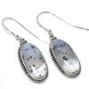 Natürlicher Dendrit-Opal Edelstein 925 Massiver Sterling Silber Geschenk Ohrring 1,50" v9Z24