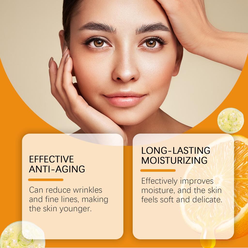 Vitamin C Facial Serum Firming Whitening Remove Wrinkles Fade Fine Lines Shrink Pore Repairing Hydrating Anti Aging Face Essence