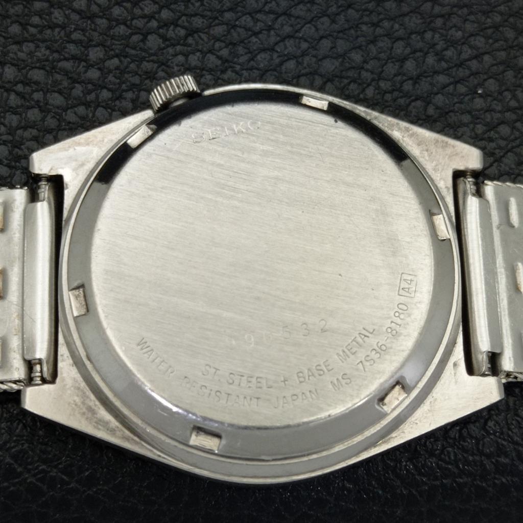 VINTAGE SEIKO 5 AUTOMATIC 7S26A JAPAN MENS BLACK COLOR DIAL WATCH A701611-5 R206c-a701611