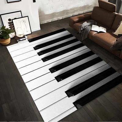 Piano Keyboard Design Carpet for Living Room or Music Studio Decor Suitable for Use As an Anti-slip for Living Room Bedroom Sofas
