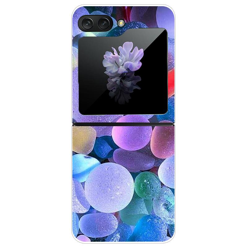 For Samsung Galaxy Z Flip 5 5G Case Cute Transparent PC Hard Case Back Cover For Samsung ZFlip5 Z Flip 5 Phone Coque Flip 5 Capa