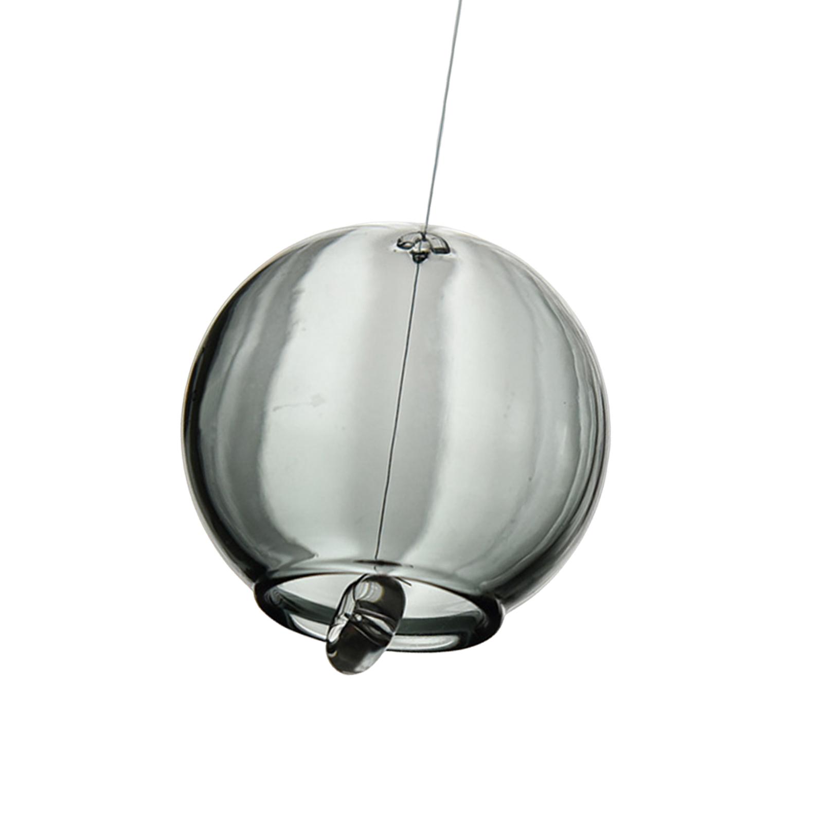 

Traditional Borosilicate Glass Wind Bell 7cm Diameter Accessory Versatile 4cm Opening for Holidays Gift with Melodic Tone серый