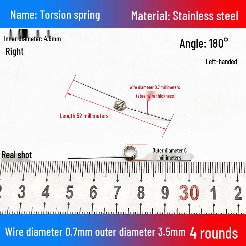 Torsion Spring Steel 0.3-3.0 for 90/180° Clip Trash Can