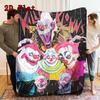 Killer Klowns from Outer Space 2D Flat Pattern Flannel Blanket High quality All Seasons Warmth and Comfort Perfect for Christmas Gifts.SMT0917530