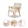 Armchair PRL Retro Vintage Set SOLER Family Furniture Beige Corduroy Anafi