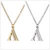 My Shape A-Z Letters Necklaces Girls Initials Alphabet Gold Color Chains Stainless Steel Rhinestone Name Pendant Choker Jewelry
