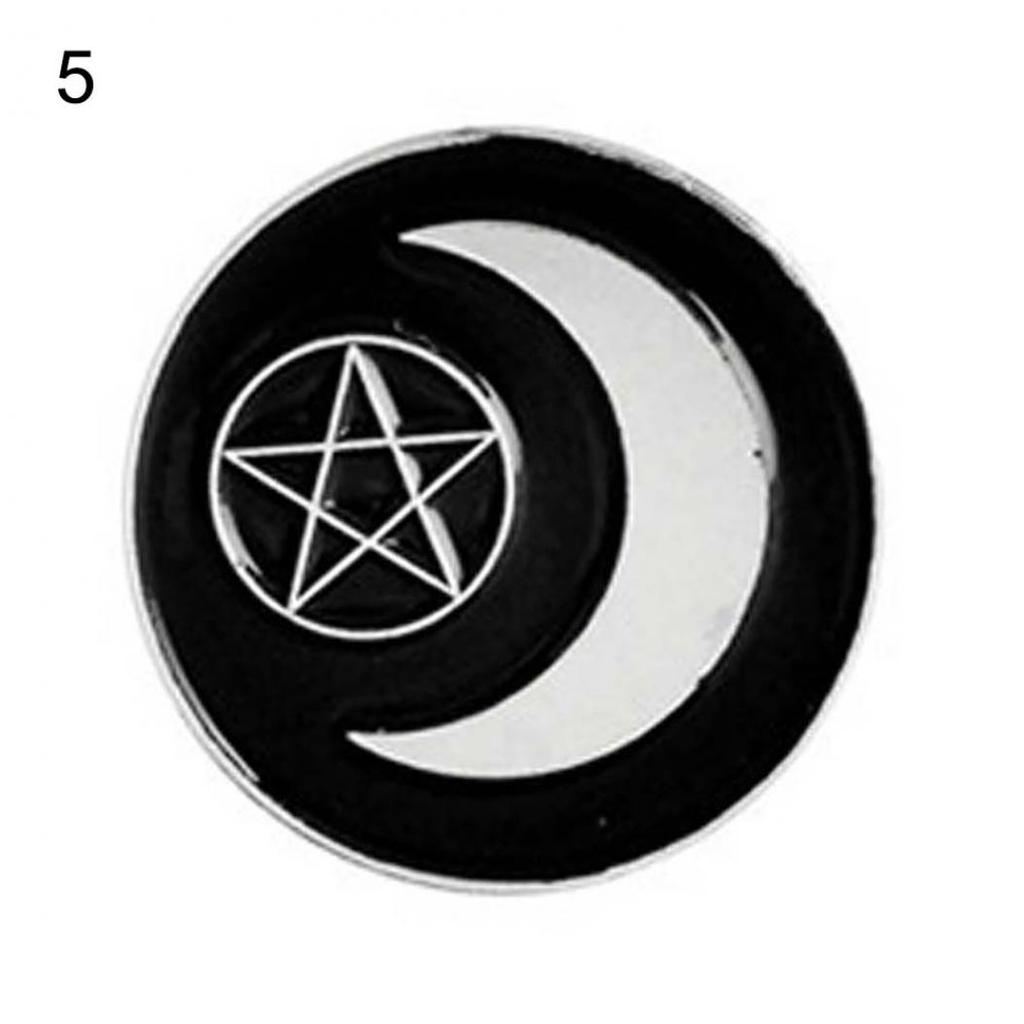 Unissex punk bruxa caixão gato livro esmalte broche broche halloween jóias pagãs