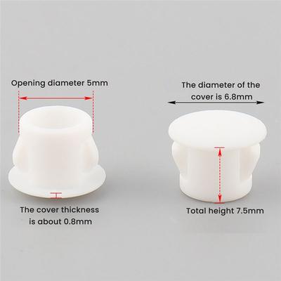 ABBY-1Set 8 Sizes Plastic Hole Plugs Assortment Flush Type Snap In Locking Tube Hole Plugs Furniture Post Pipe Insert End Cap Wh