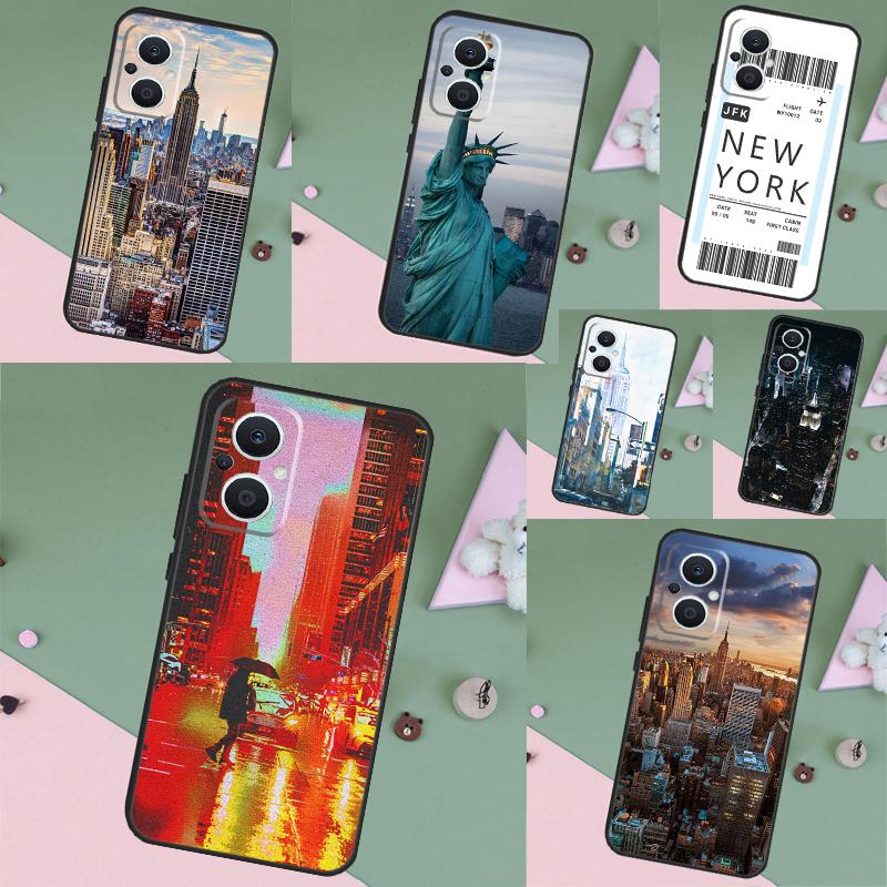 New York City Case For OPPO Reno 15F 13F 14F 12 11 F 10 14 15 Pro 7 8 Lite OPPO Find X9 X8 X6 X5 Pro Cover