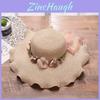 Summer Straw Hat With Flower Petals For Women Sun Protection And Breathability