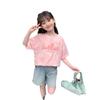 Girls Summer Stylish Short Sleeve T Shirt Fashionable Kids Tops