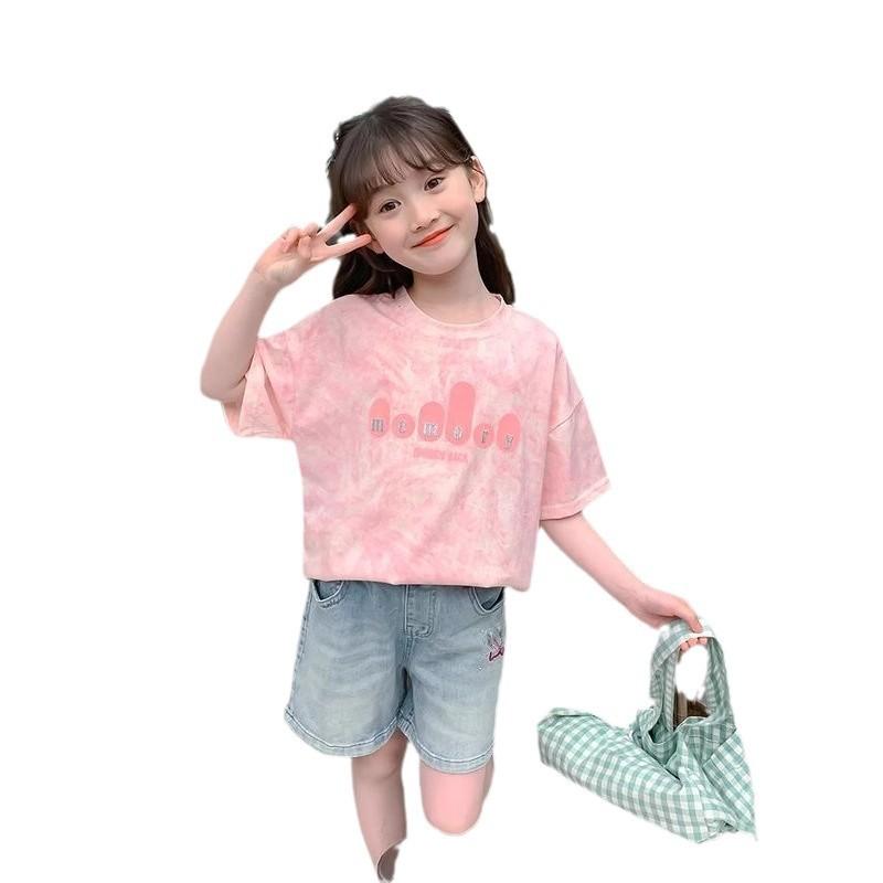 Girls Summer Stylish Short Sleeve T Shirt Fashionable Kids Tops