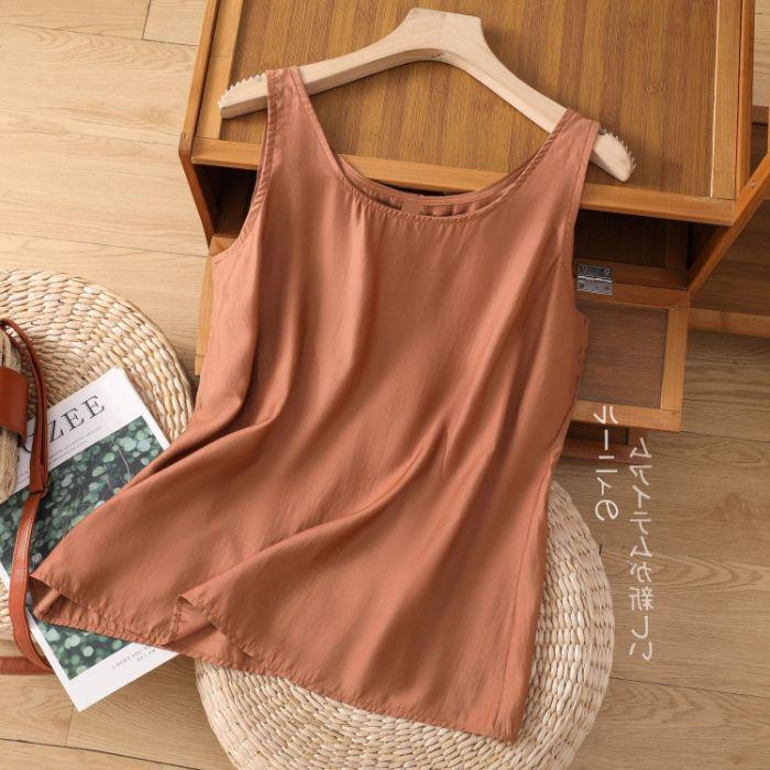 

Women s Slim-Fit Linen Camisole: Summer Breathable, Solid-Color Cotton Vest 4XL