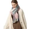 Liangsu Women's Autumn/Winter Plaid Wool Scarf