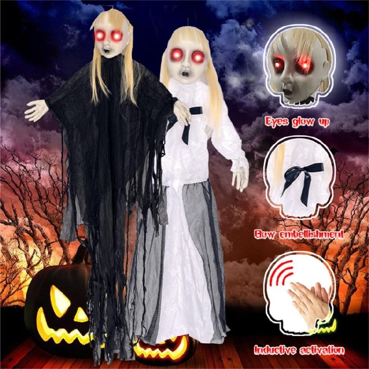 Scary Skeleton with Sound Effect Voice Activated Skeleton With Light up LED Eye For Indoor and Outdoor Decoration