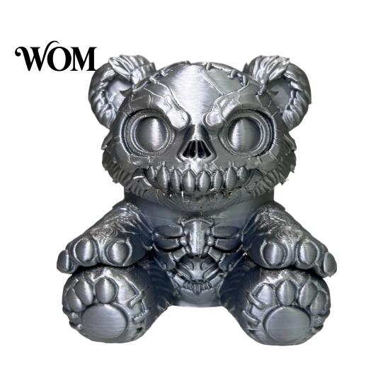 Stuffed Bear Car Accessory Creepy Trailer Hitch Cover, 3D Printed Exhaust Cap, Towing Durable Cover Ball Dust Cap for Truck SUV, Halloween Dark