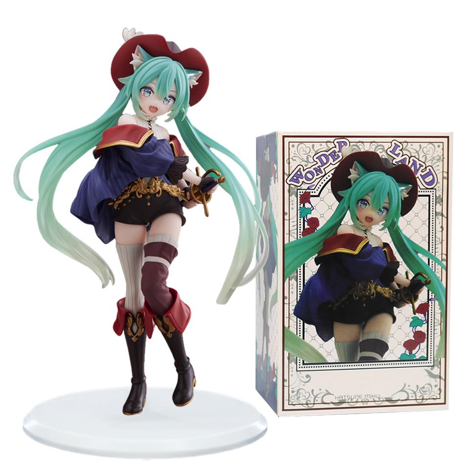 

Hatsune Miku Puss In Boots Fairy Tale Wonderland 19cm Pvc Action Figure Anime Figurine Kawaii Girl Plaything Gift For Anime Fans Desk