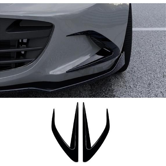 Compatible for Mazda MX-5 Miata ND 2016 2017 2018 2019 2020 2021-2024 Car Front Bumper Spoiler Fog Lamp Cover Air Knife Splitter Body Kit(Carbon