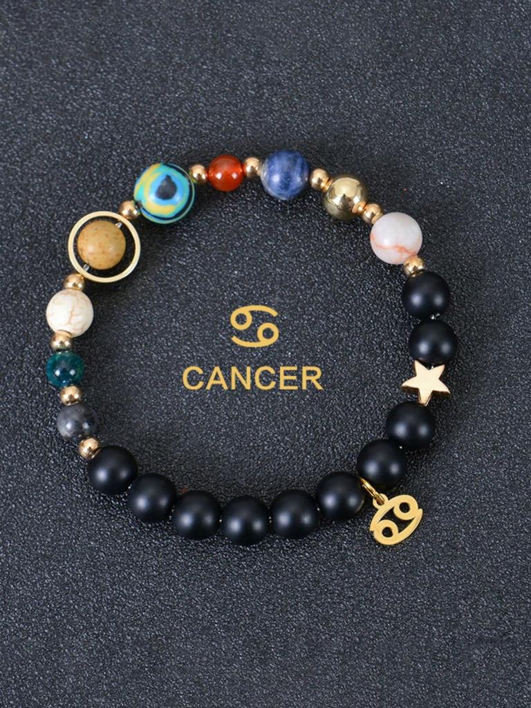 A twelve-constellation bracelet, a natural stone solar system bracelet, suitable for both men and women.