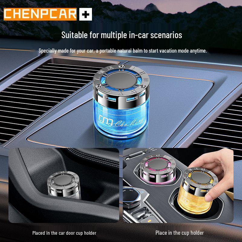 2023 Luxury Car Air Freshener with Quicksand Logo - Long-Lasting Light Fragrance for Men & Women