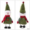 Weihnachtsthema Hüpfende Federbasis Schneemann Weihnachtsmann Ornament Für Feiertagstischplatte Regal Dekoration Set